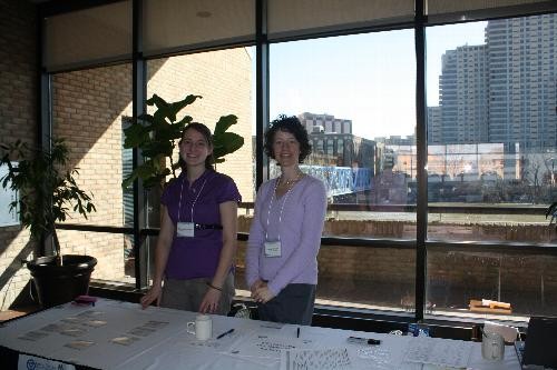 Registration table at the conference pictured